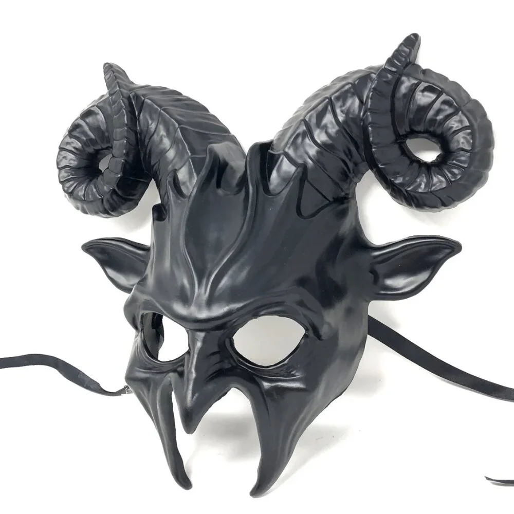 Krampus Ram Goat Demon with Horns Devil Halloween Masquerade Masks Party
